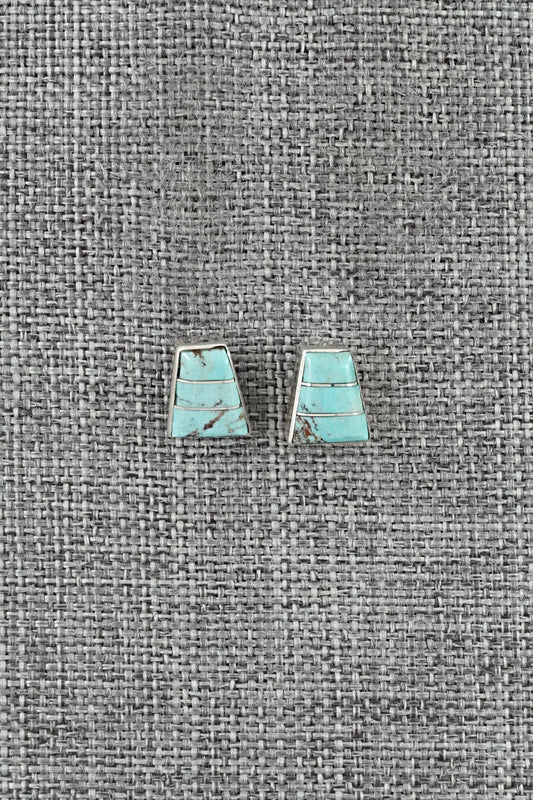 Turquoise and Sterling Silver Earrings - Michelle Haloo