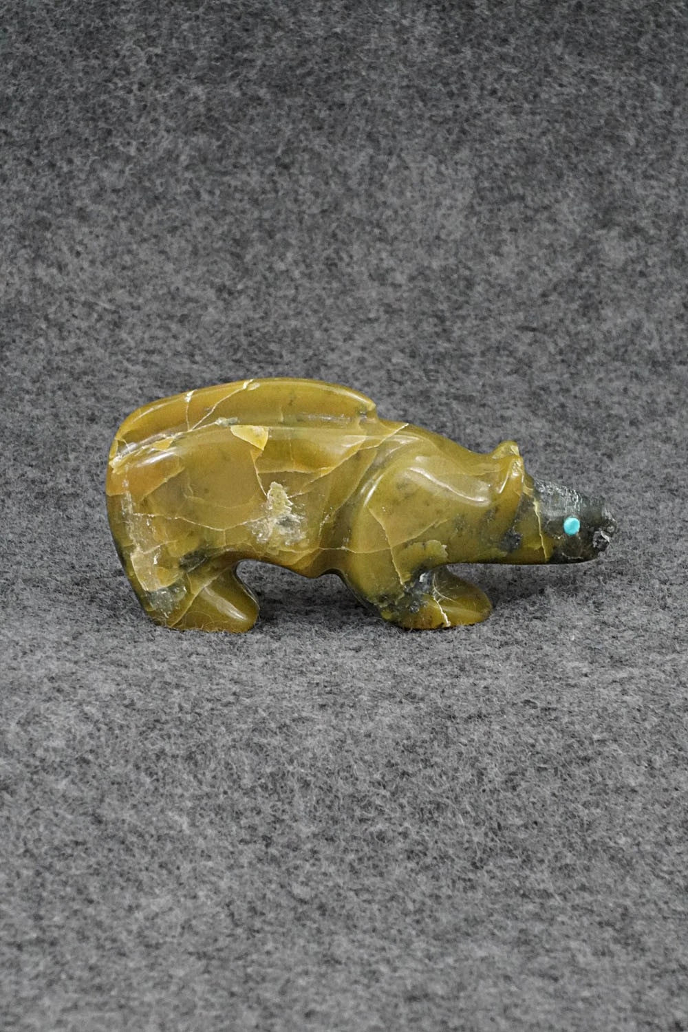 Mountain Lion Zuni Fetish Carving - Ronnie Lunasee