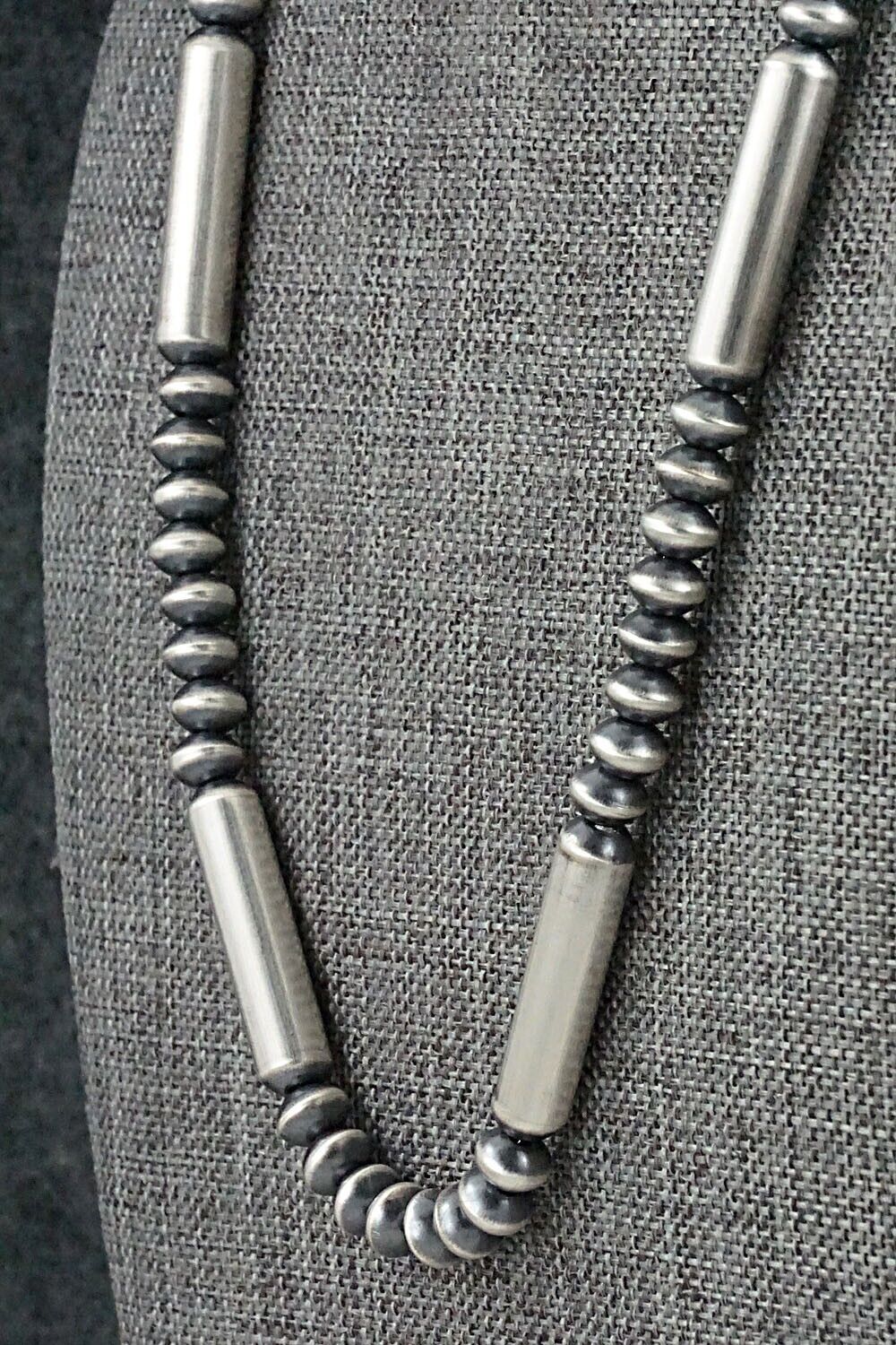 Sterling Silver Navajo Pearl Necklace 22" - Tonisha Haley