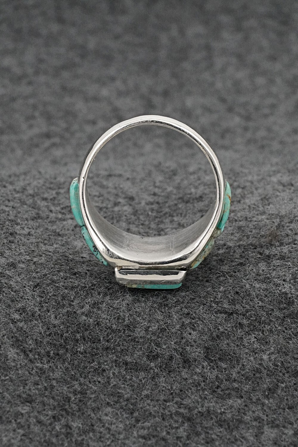 Turquoise & Sterling Silver Ring - Bevis Tsadiasi - Size 11.5