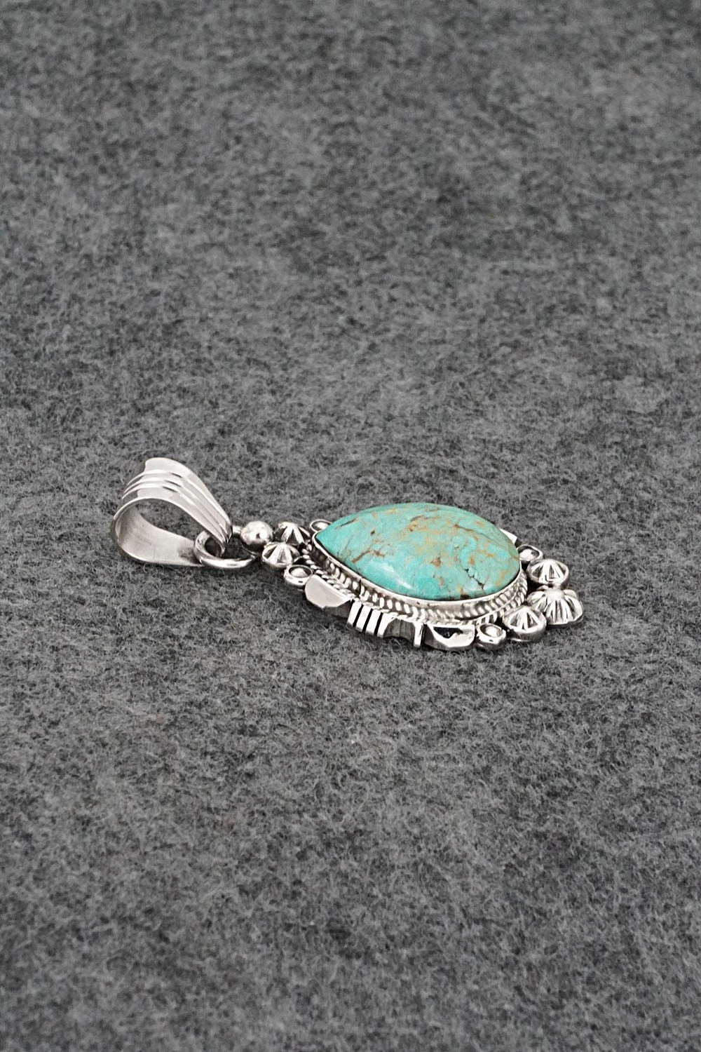 Turquoise & Sterling Silver Pendant - Marita Benally