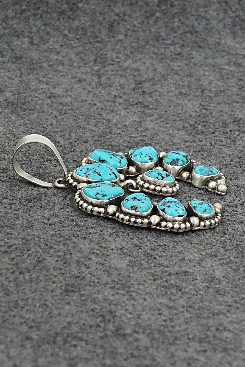 Turquoise & Sterling Silver Pendant - Kathleen Livingston