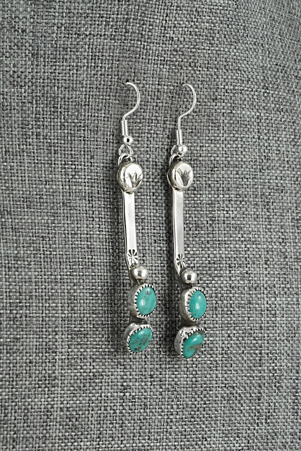 Turquoise & Sterling Silver Earrings - Priscilla Reeder