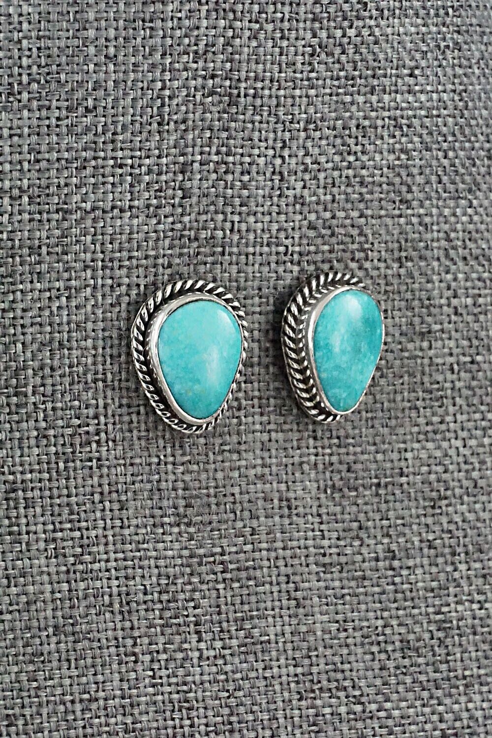 Turquoise & Sterling Silver Earrings - Marco Begaye