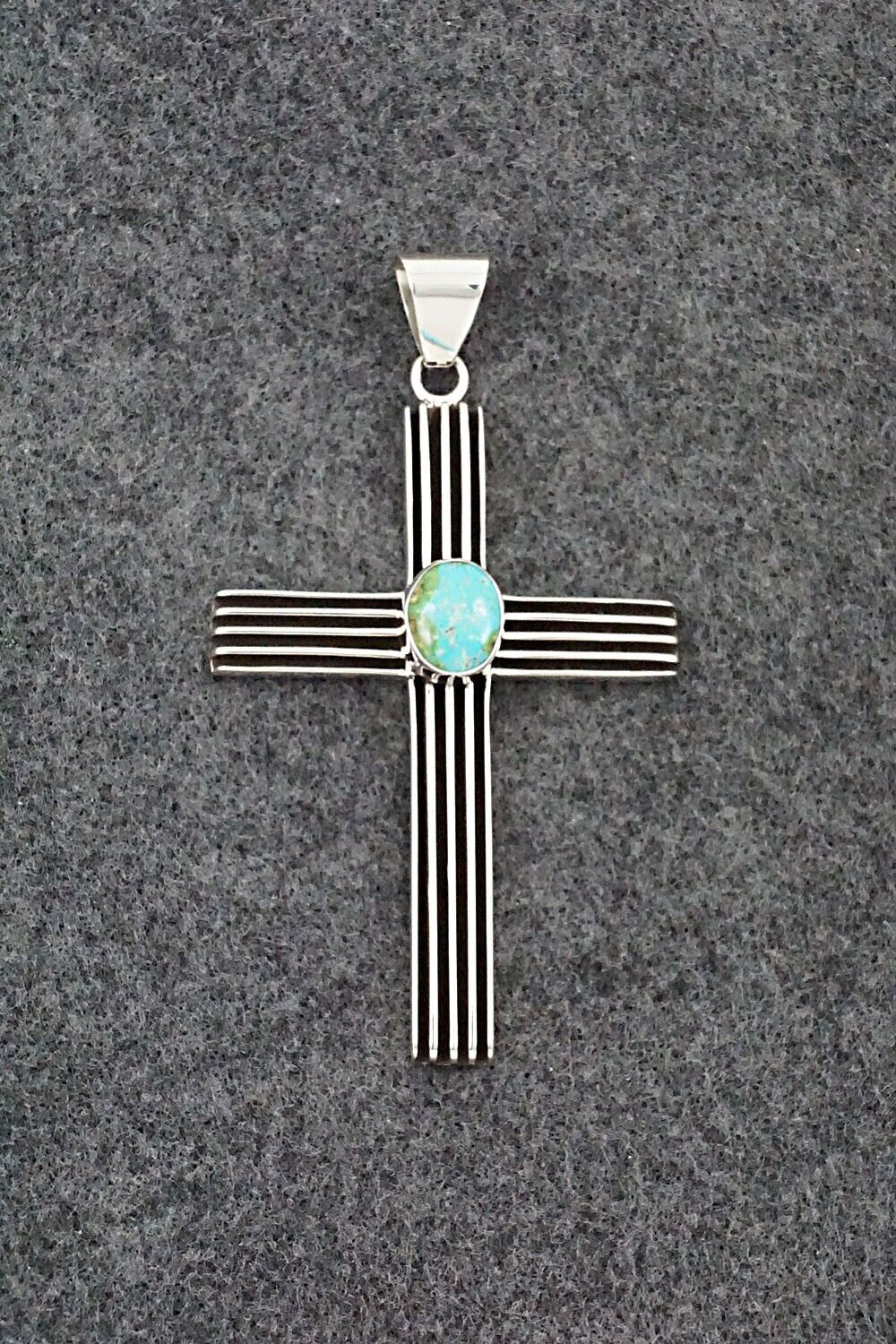 Turquoise and Sterling Silver Pendant - Francis Jones