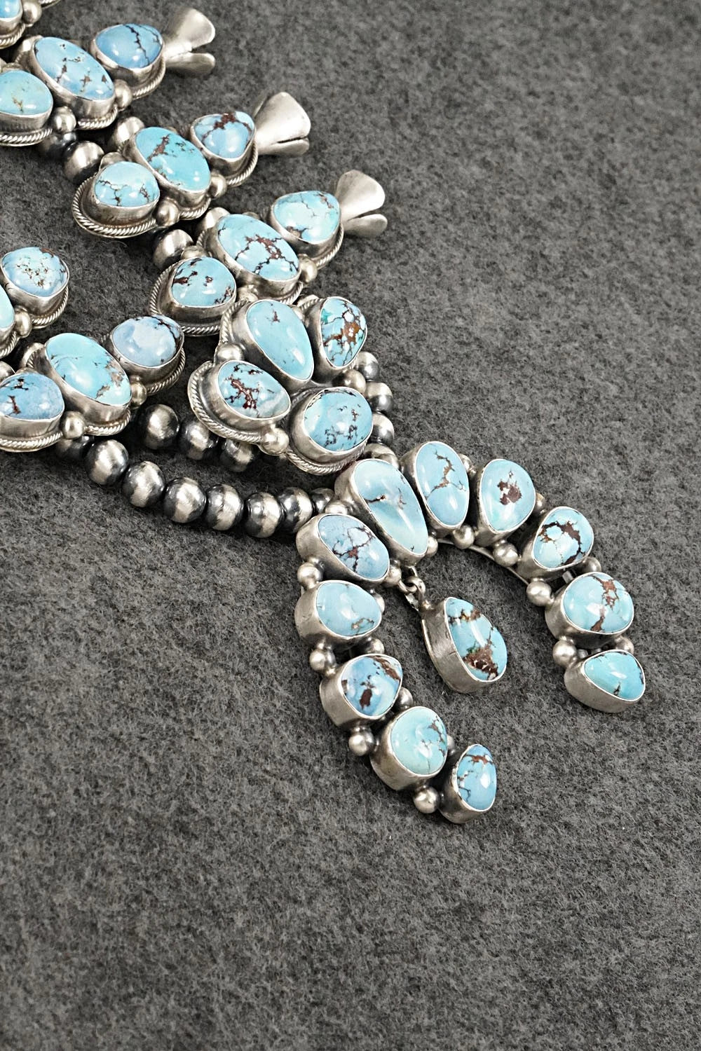 Turquoise & Sterling Silver Squash Blossom Set - Kathleen Livingston