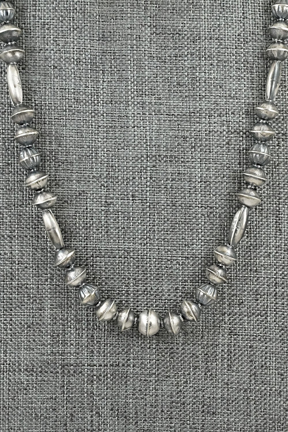 Sterling Silver Navajo Pearl Necklace 20" - Vintage