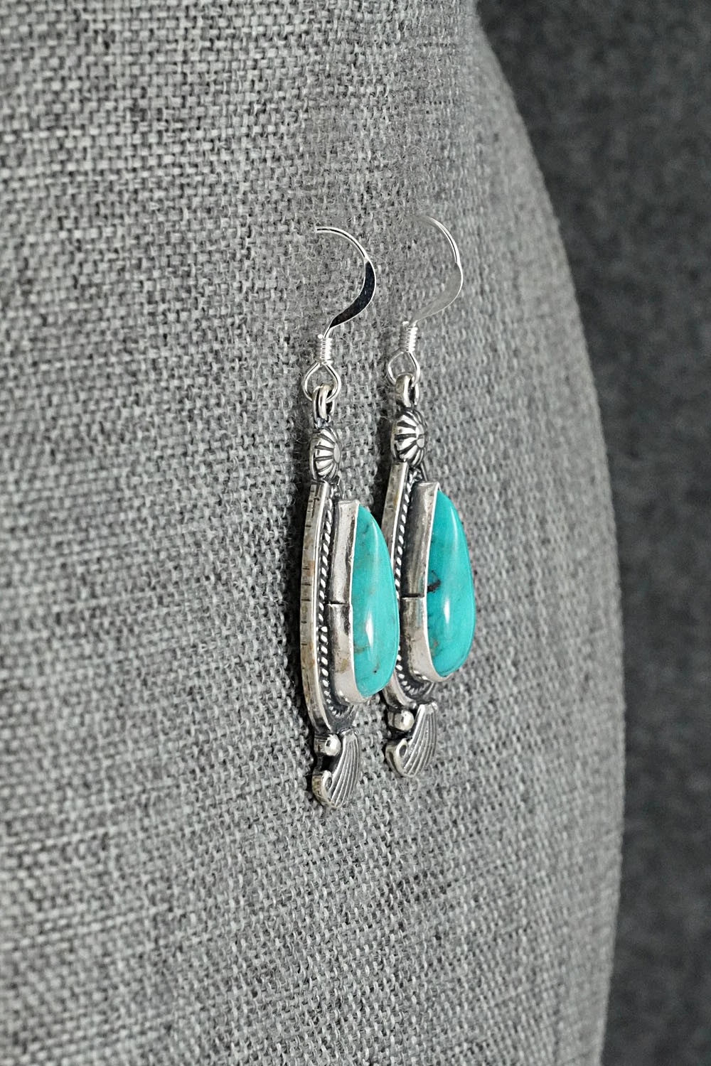 Turquoise & Sterling Silver Earrings - Verley Betone