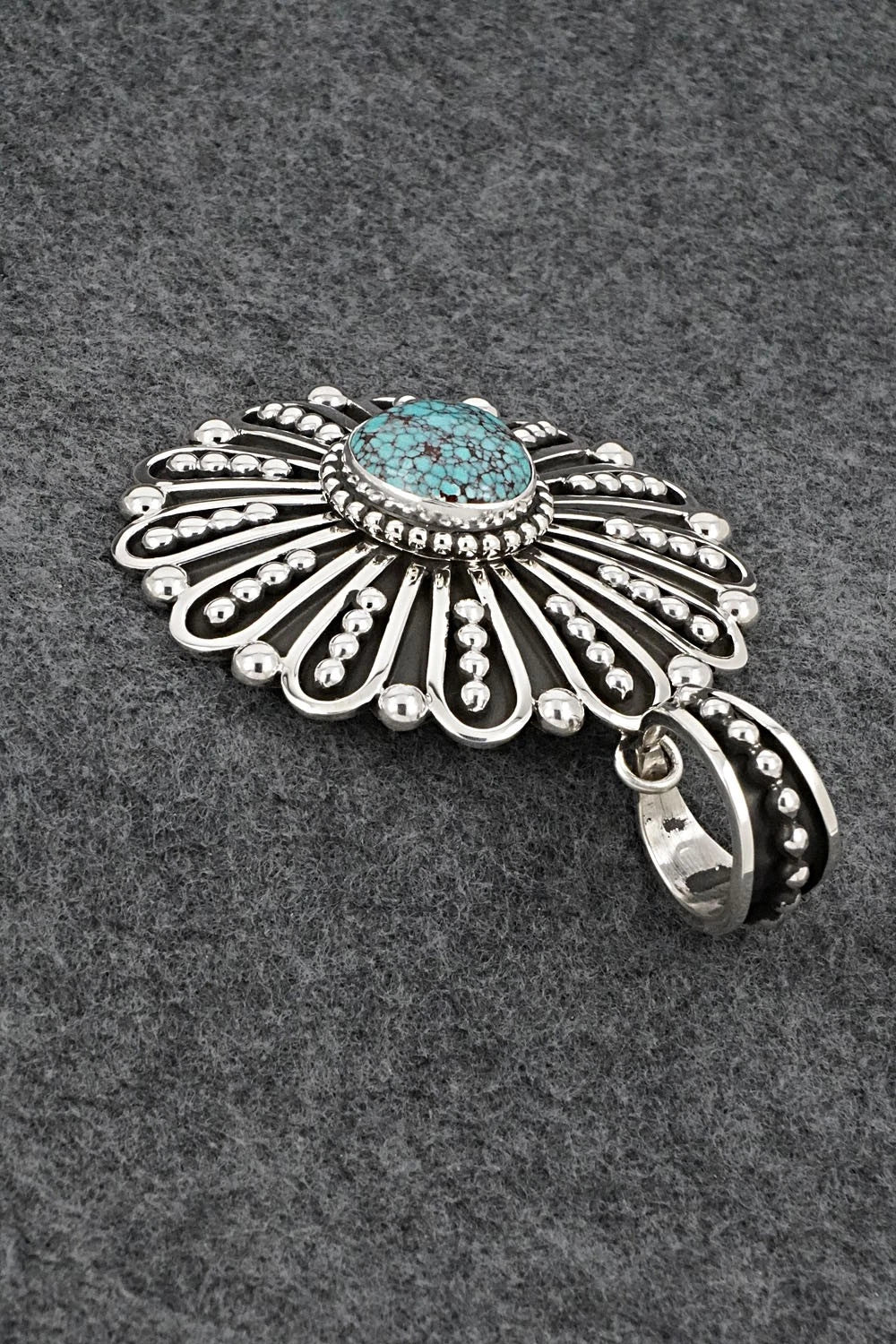 Turquoise and Sterling Silver Pendant - Jonathan Nez