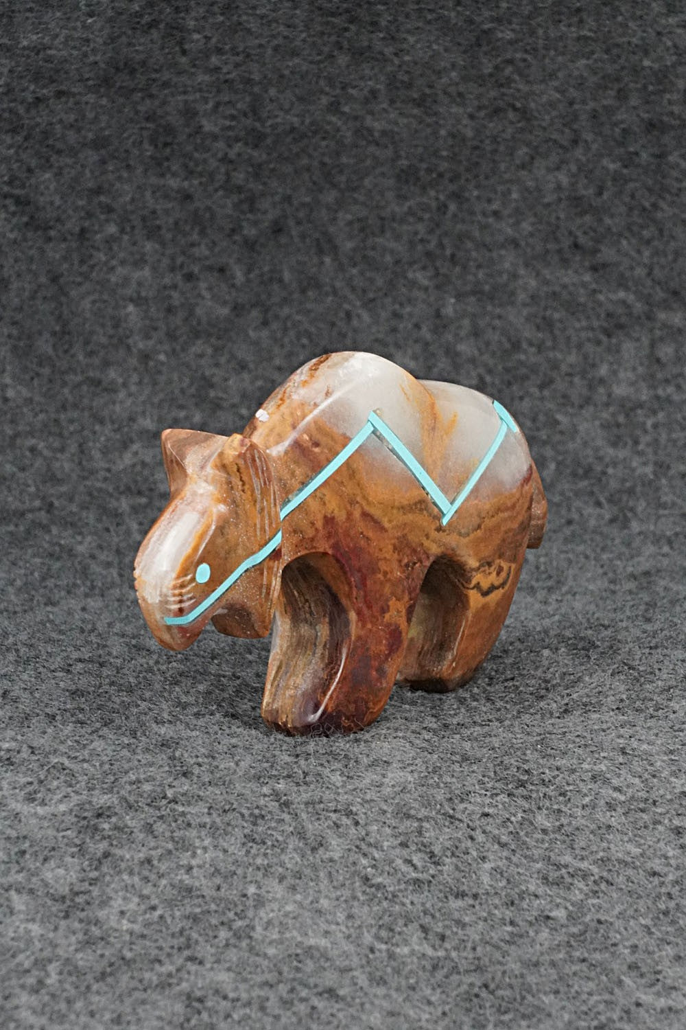 Bobcat Zuni Fetish Carving - Kenric Laiwakete
