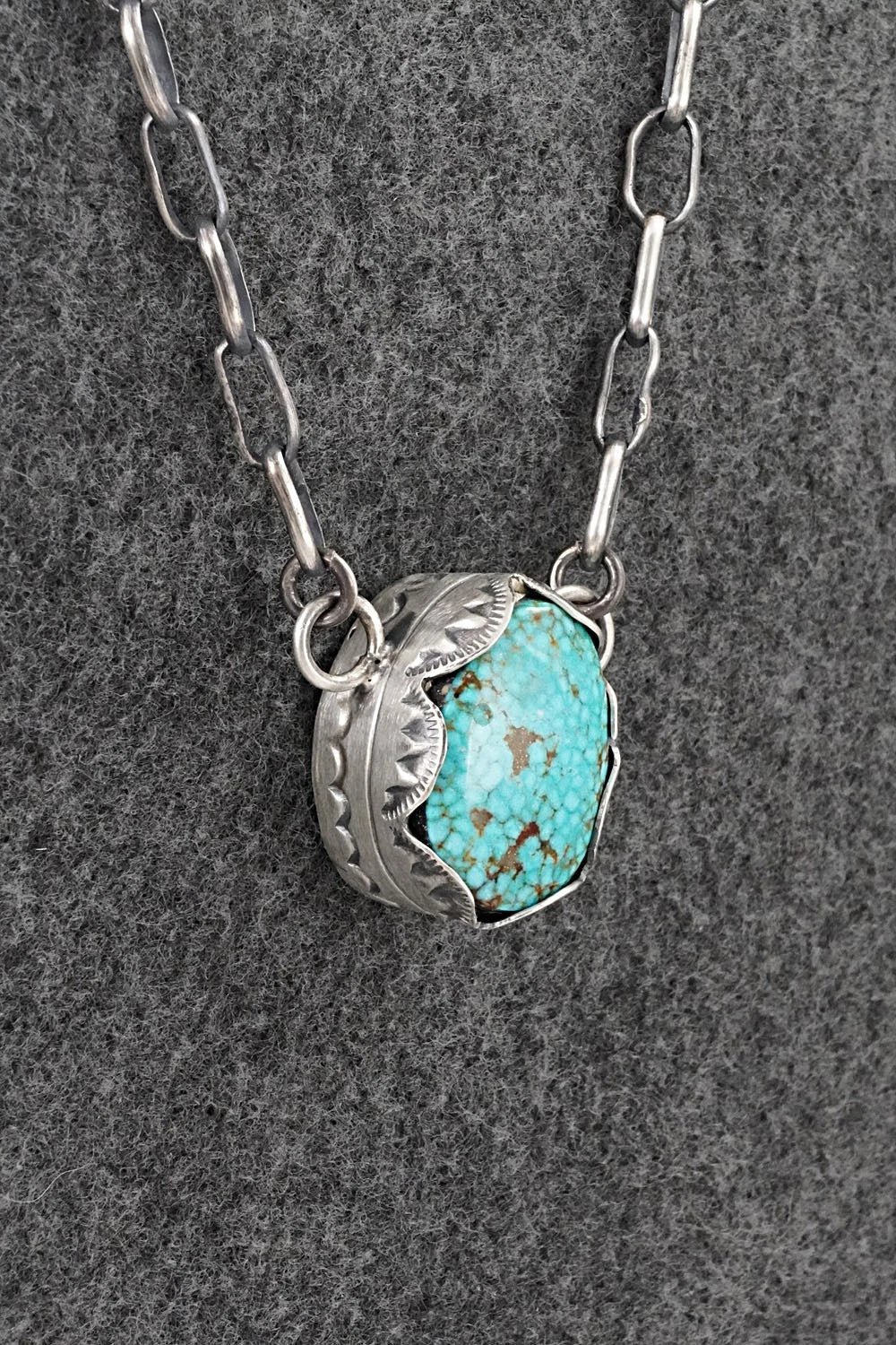 Turquoise & Sterling Silver Necklace - Paul Livingston