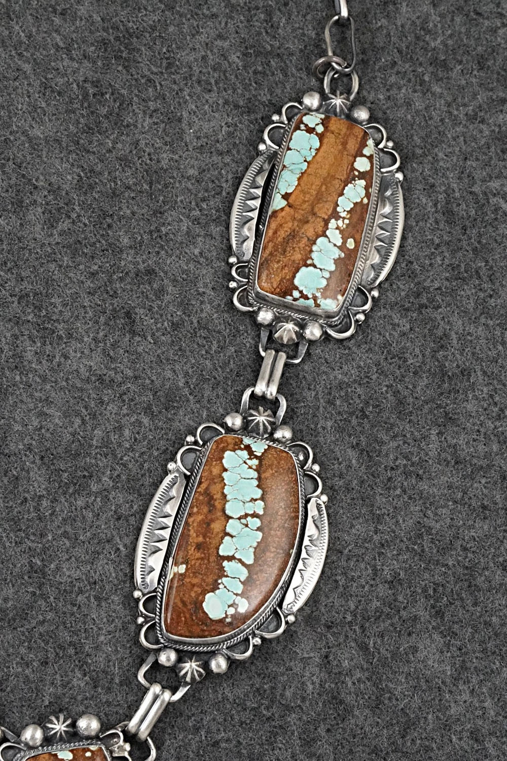 Turquoise & Sterling Silver Necklace and Earrings Set - Bob Becenti