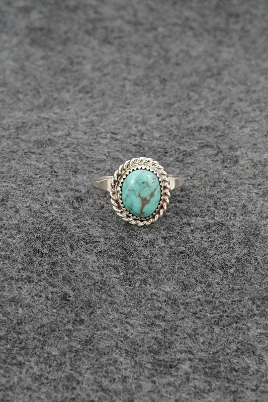 Turquoise & Sterling Silver Ring - Darius Arviso - Size 8