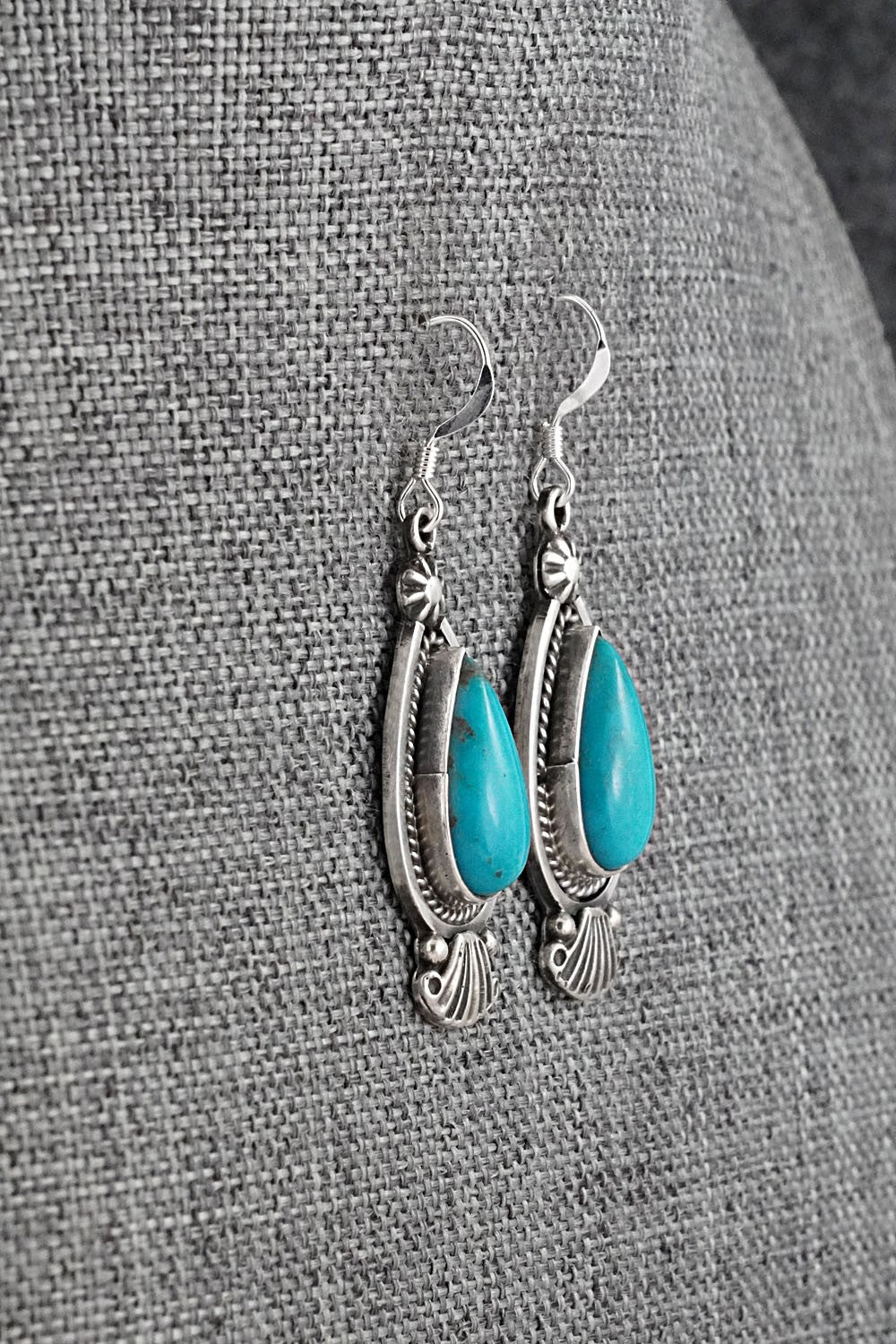 Turquoise & Sterling Silver Earrings - Verley Betone