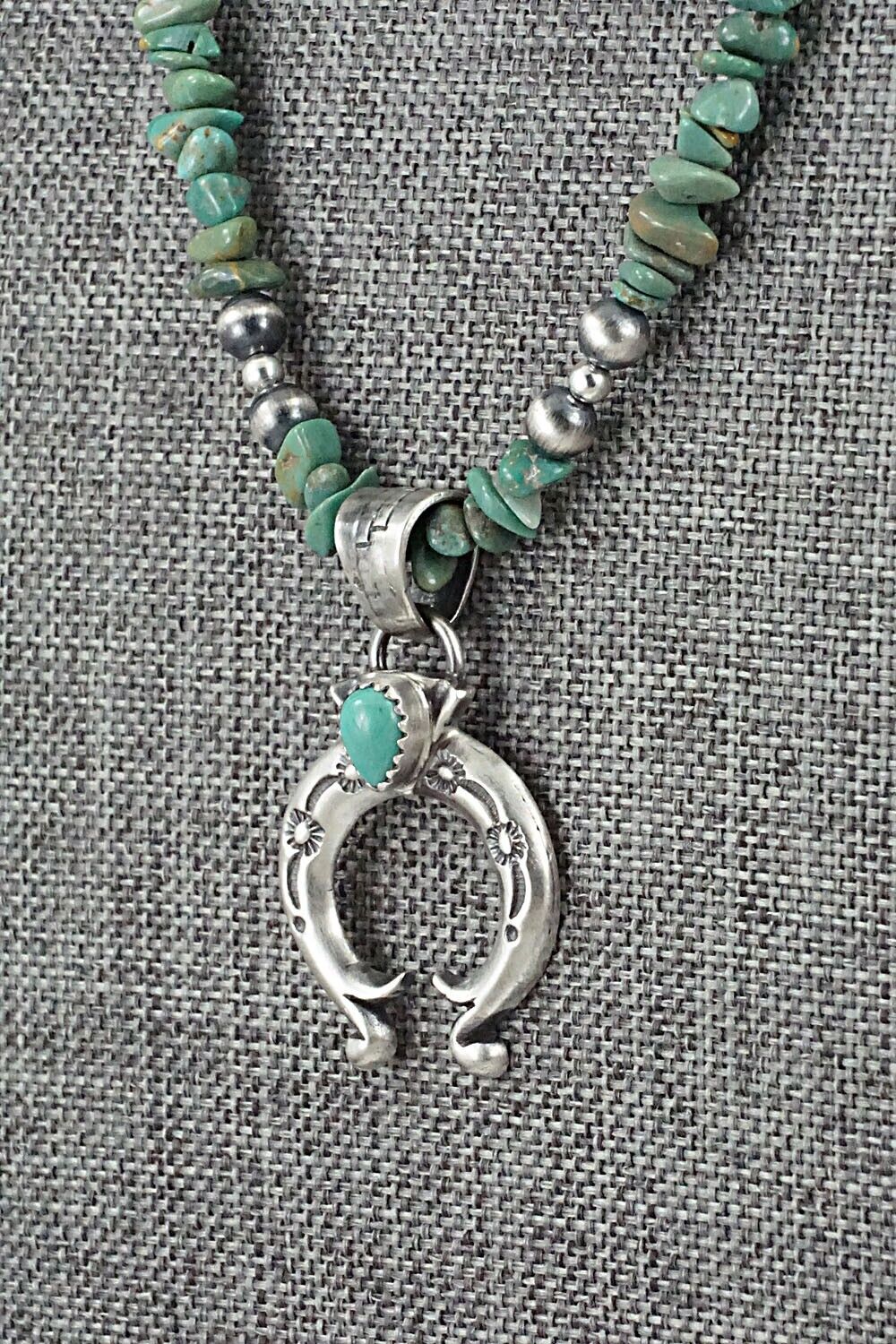 Turquoise & Sterling Silver Necklace 18" - Louise Joe