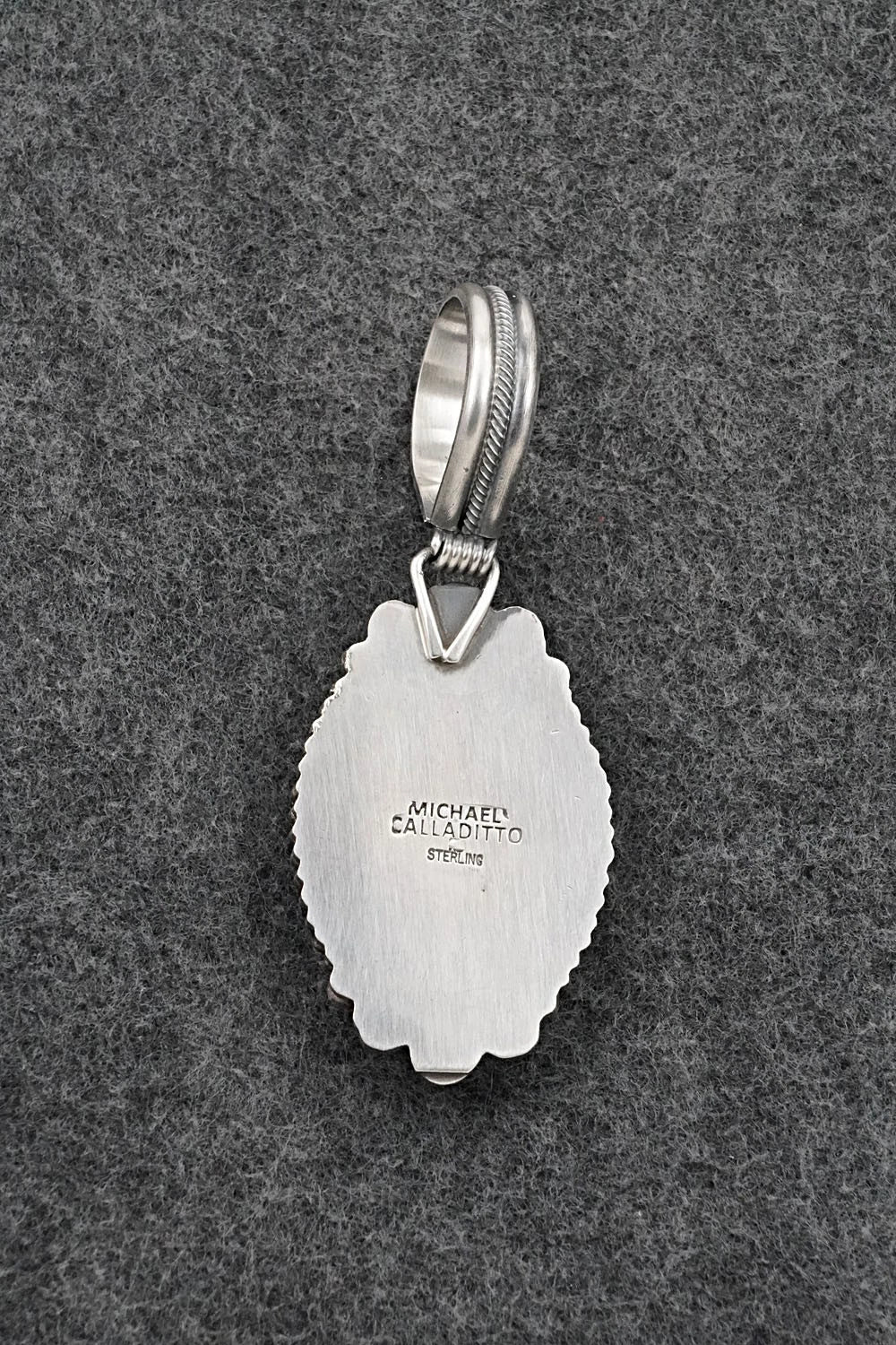 Turquoise & Sterling Silver Pendant - Michael Calladitto