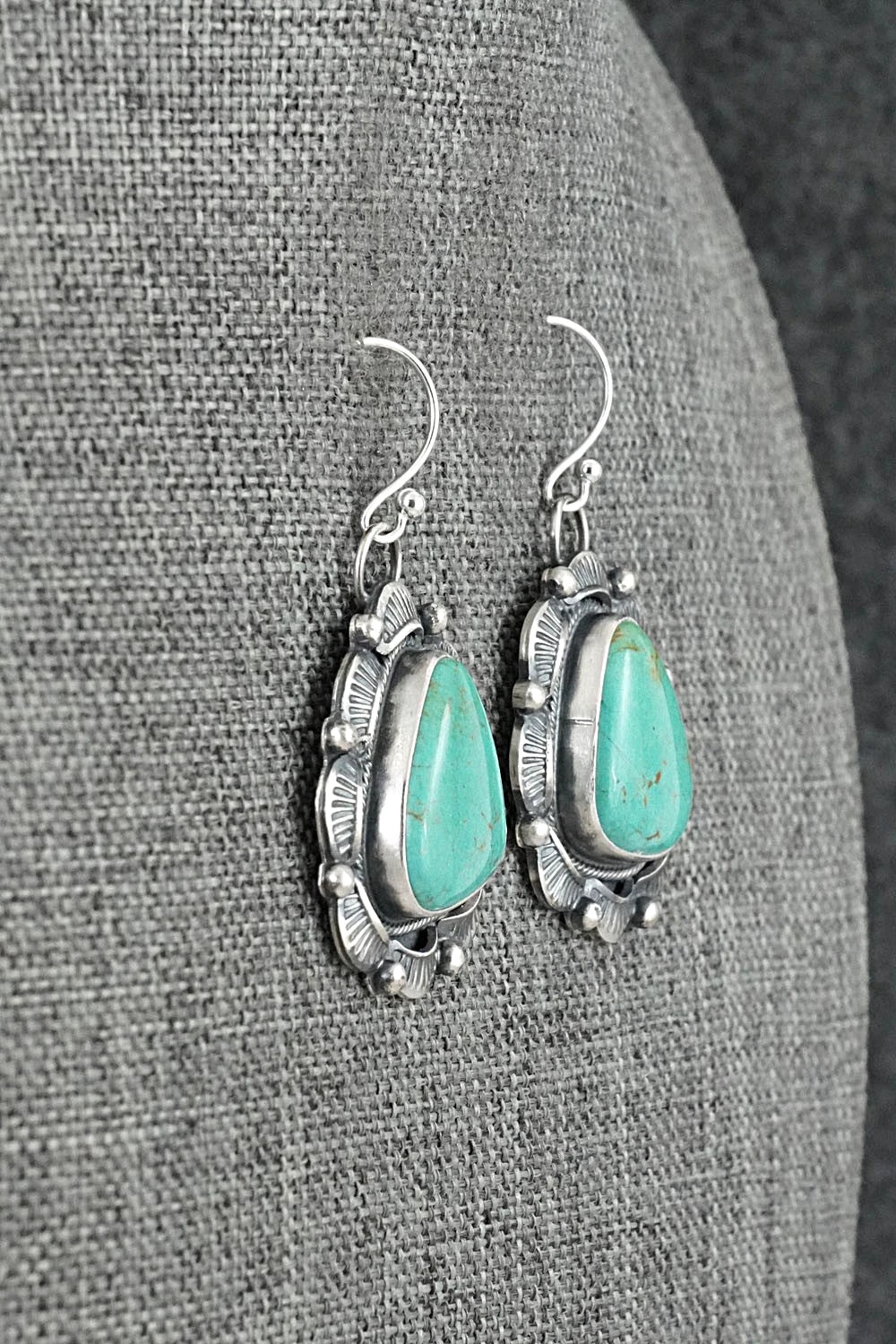 Turquoise & Sterling Silver Earrings - Jackson Hoskie