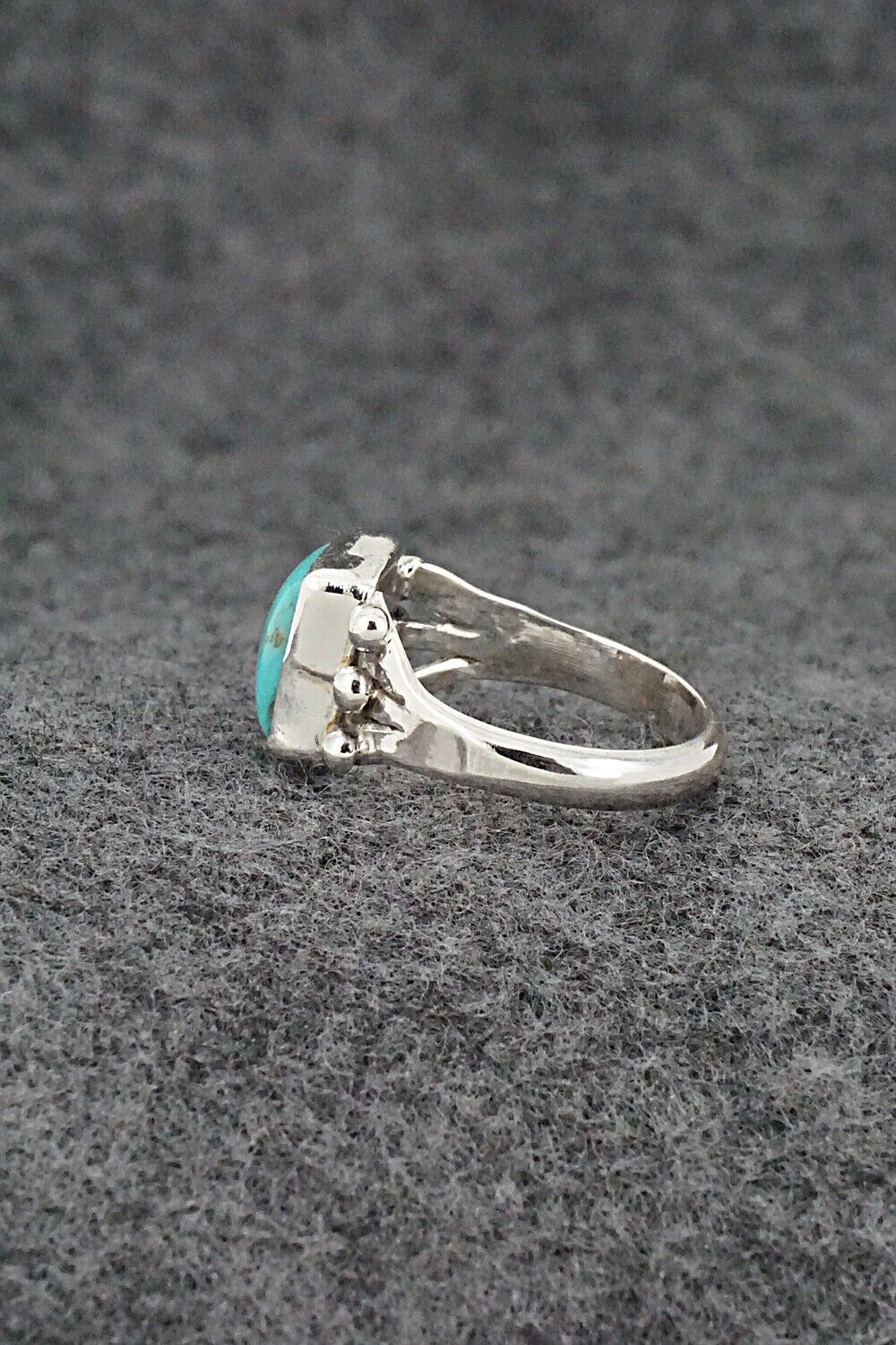 Turquoise & Sterling Silver Ring - Jerryson Henio - Size 6.5