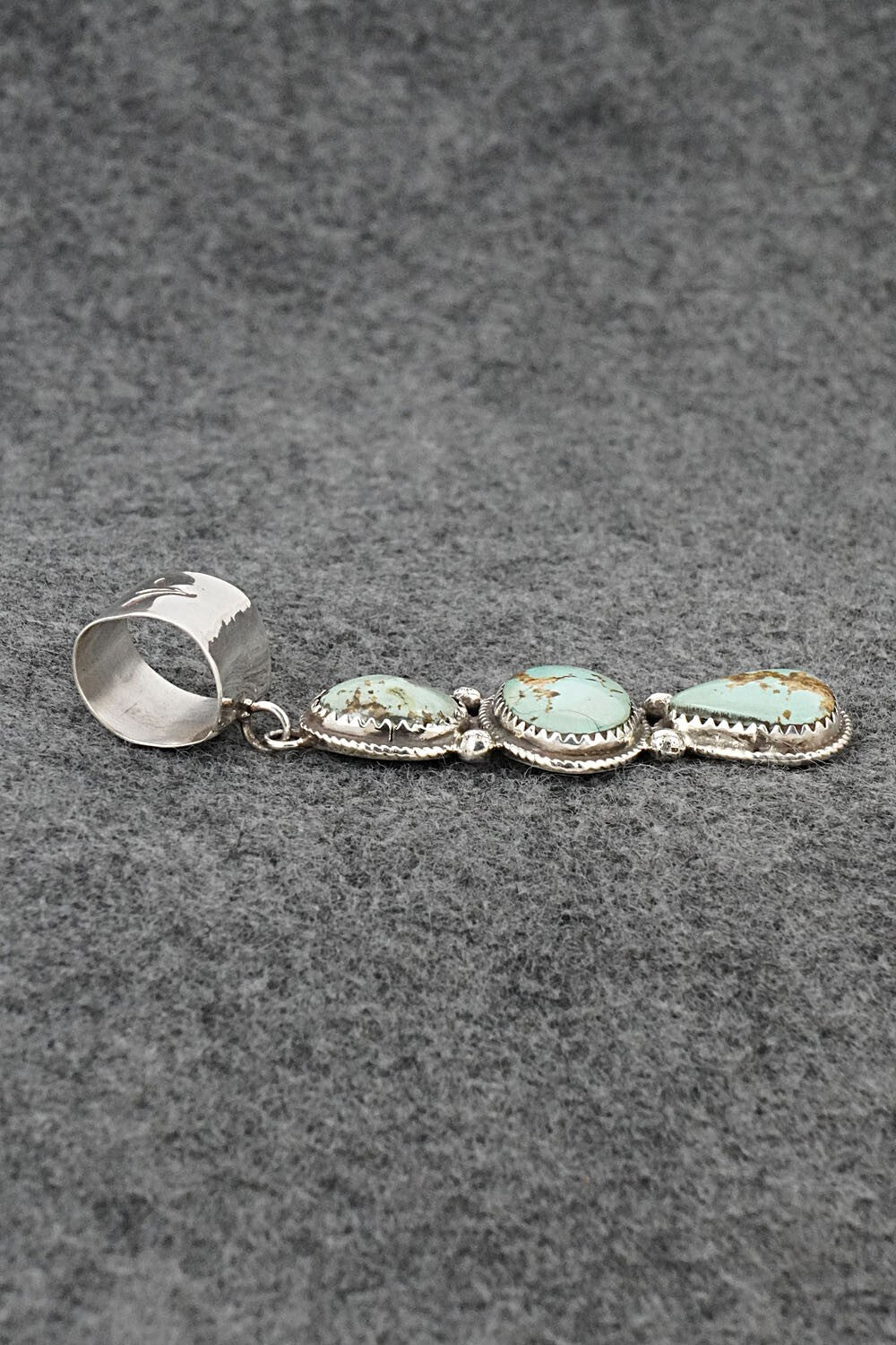 Turquoise & Sterling Silver Pendant - Ernest Hawthorne