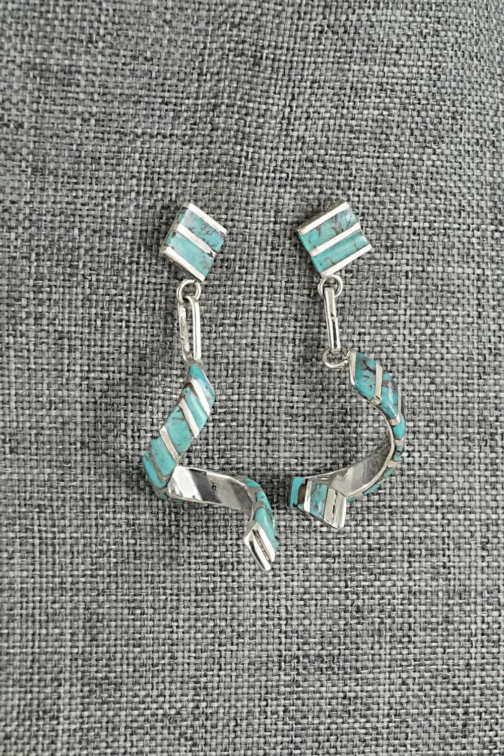 Turquoise & Sterling Silver Earrings - Shawn Sheyka