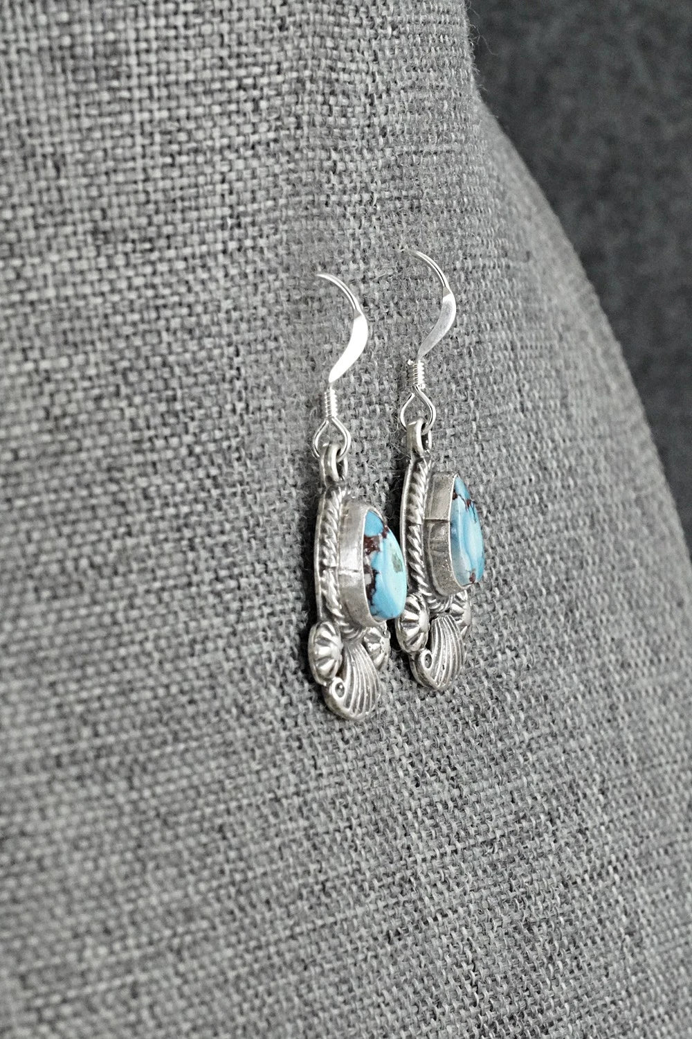 Turquoise & Sterling Silver Earrings - Verley Betone