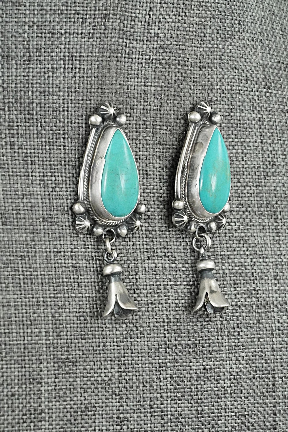 Turquoise & Sterling Silver Earrings - Bobby Johnson