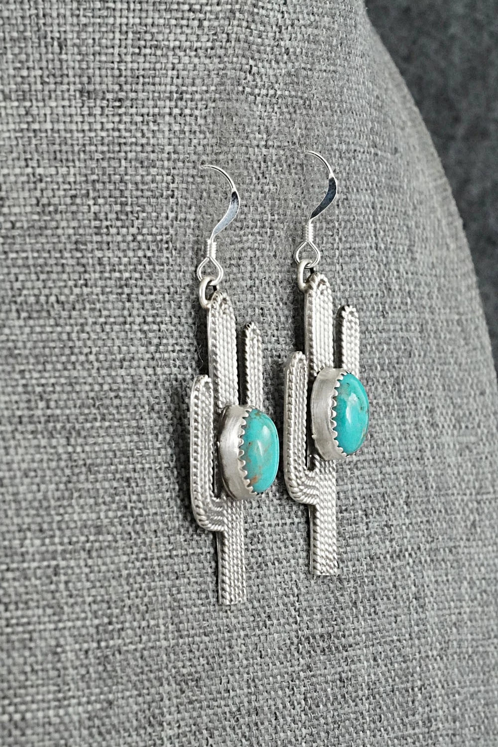 Turquoise & Sterling Silver Earrings - Annette Chiquito