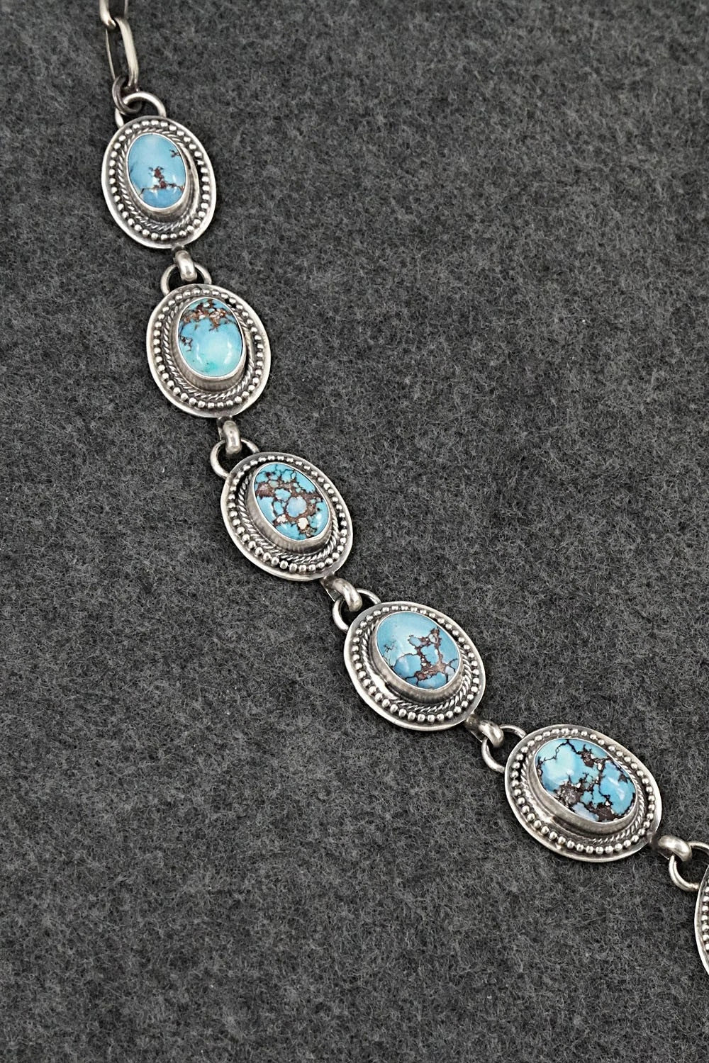 Turquoise & Sterling Silver Necklace and Earrings Set - Kathleen Livingston