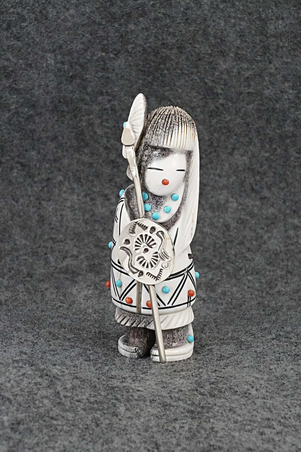 Warrior Zuni Fetish Carving - Claudia Peina
