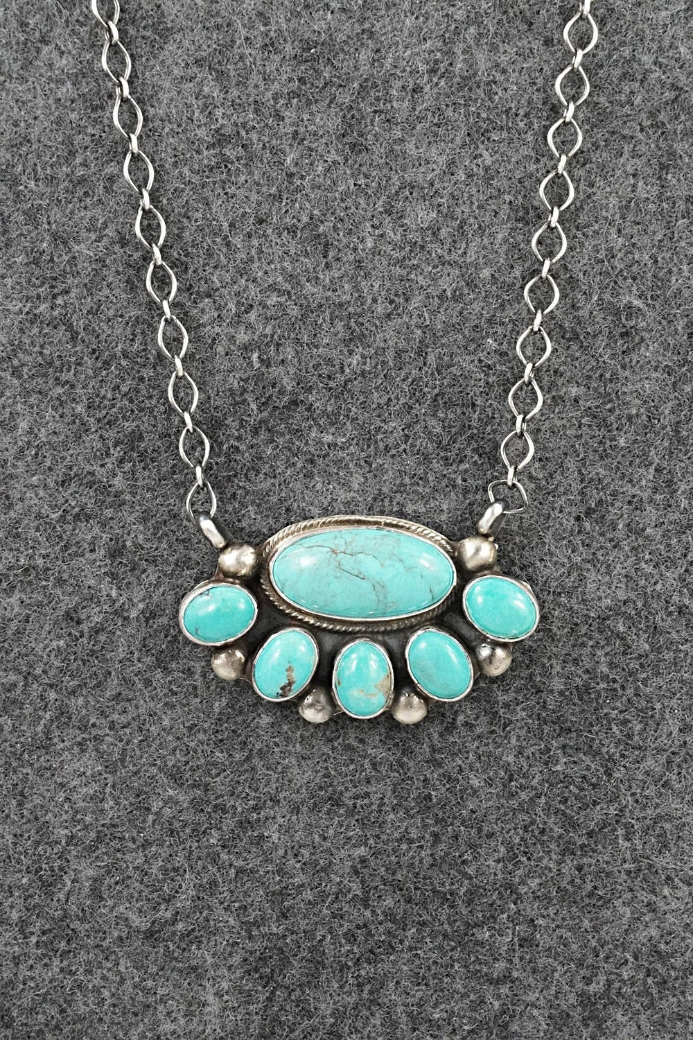 Turquoise & Sterling Silver Necklace - Kathleen Livingston