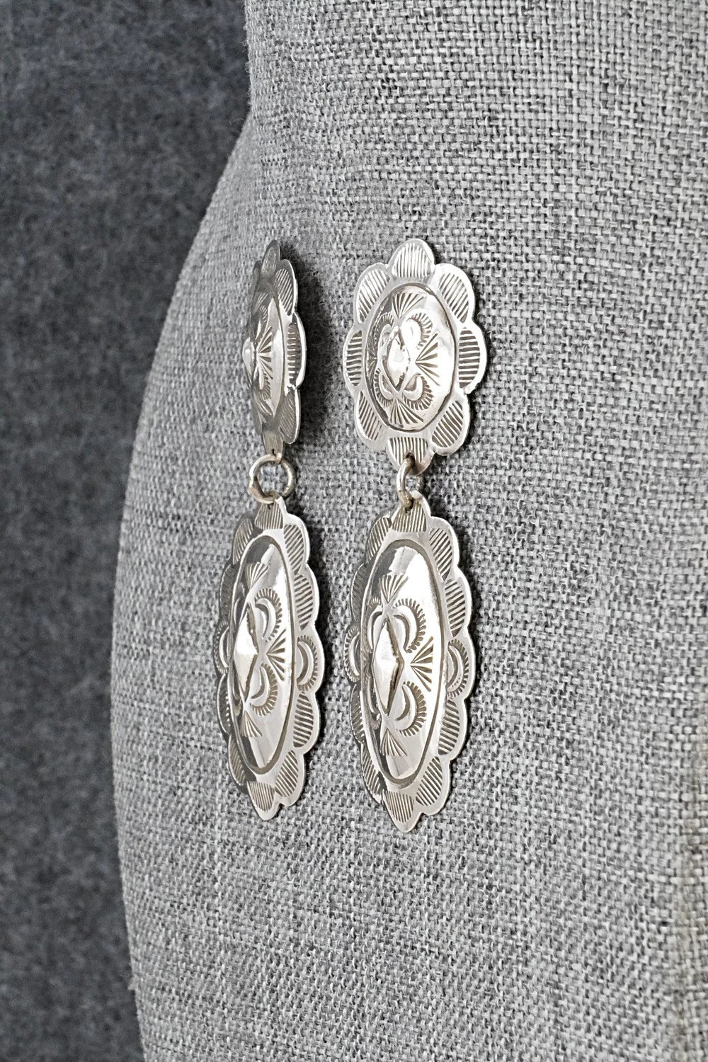 Sterling Silver Earrings - Bertha Begay