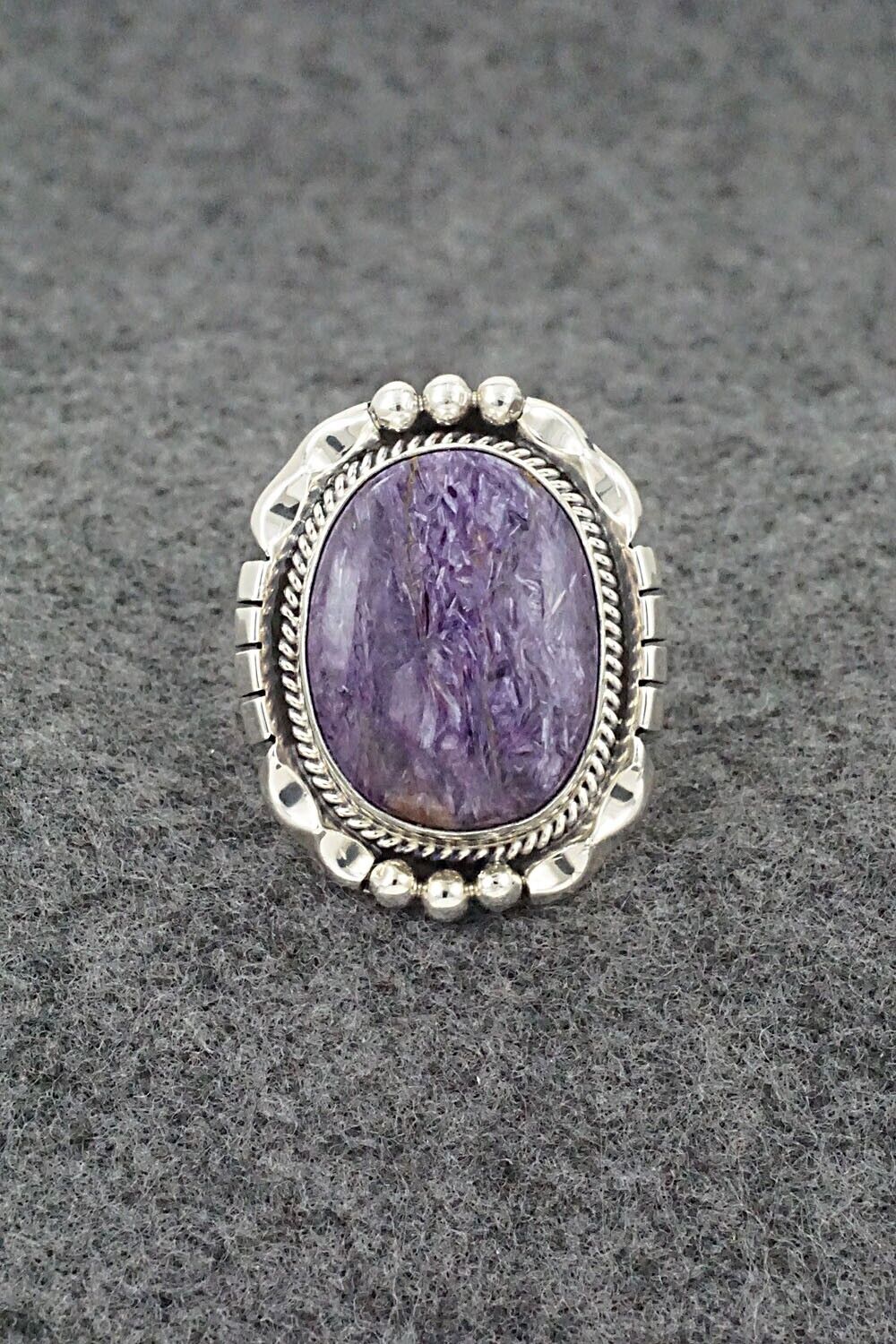 Charoite & Sterling Silver Ring - Samuel Yellowhair - Size 6.75