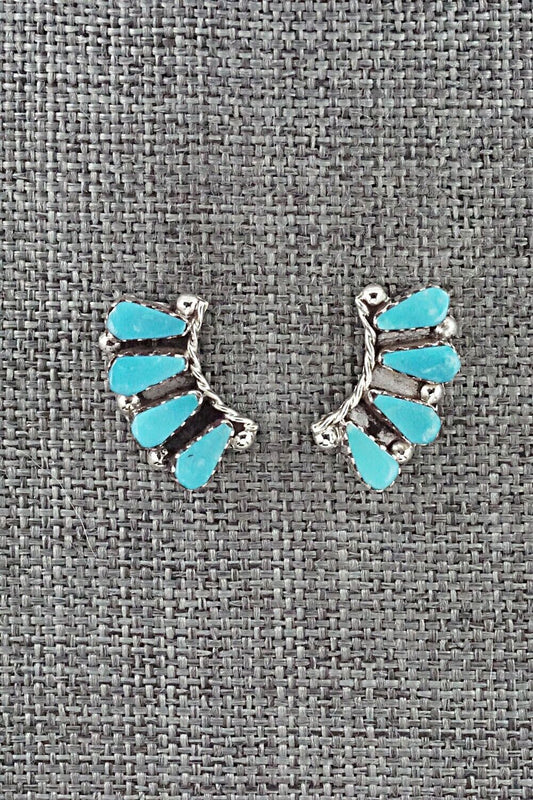 Turquoise & Sterling Silver Earrings - Diane Cachini
