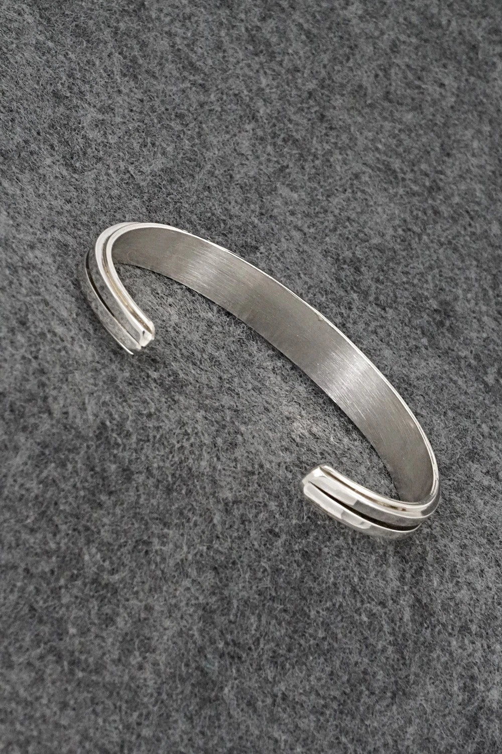 Turquoise, Coral Inlay & Sterling Silver Bracelet - Wilbert Muskett