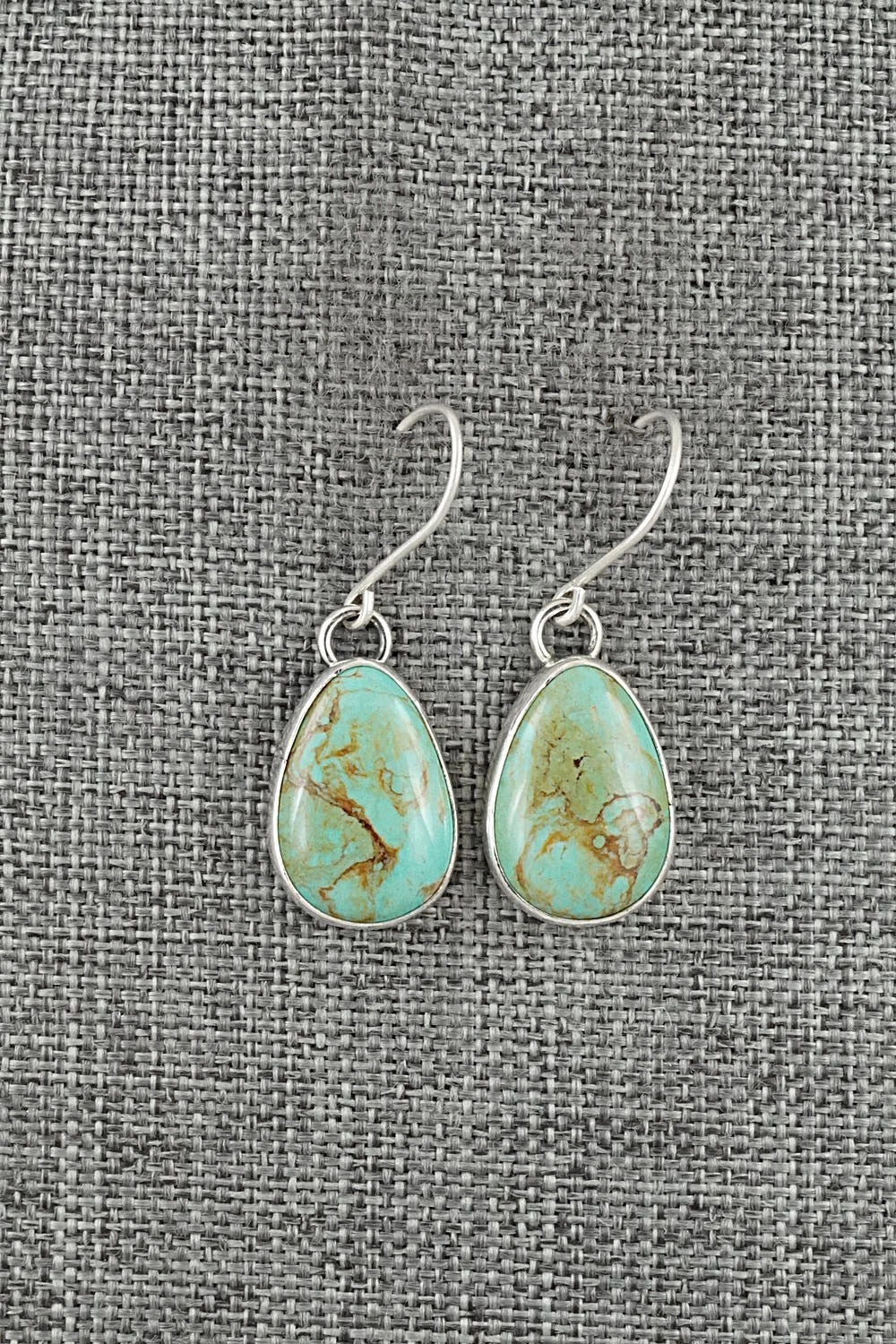 Turquoise & Sterling Silver Earrings - Eugene Gruber