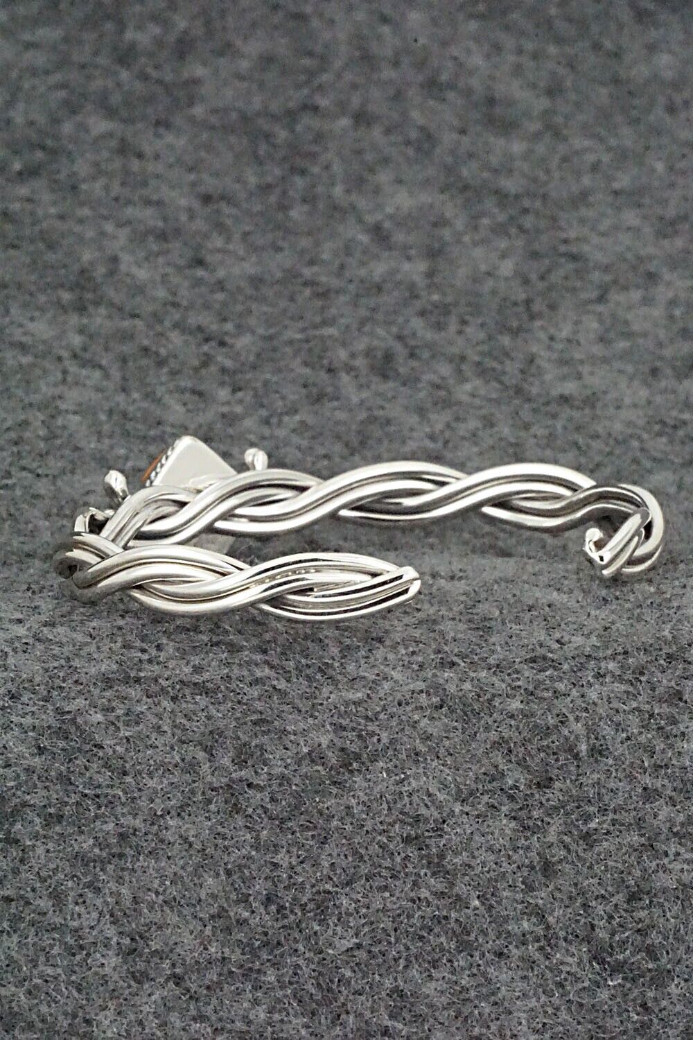 Spiny Oyster, Opalite & Sterling Silver Bracelet - James Manygoats