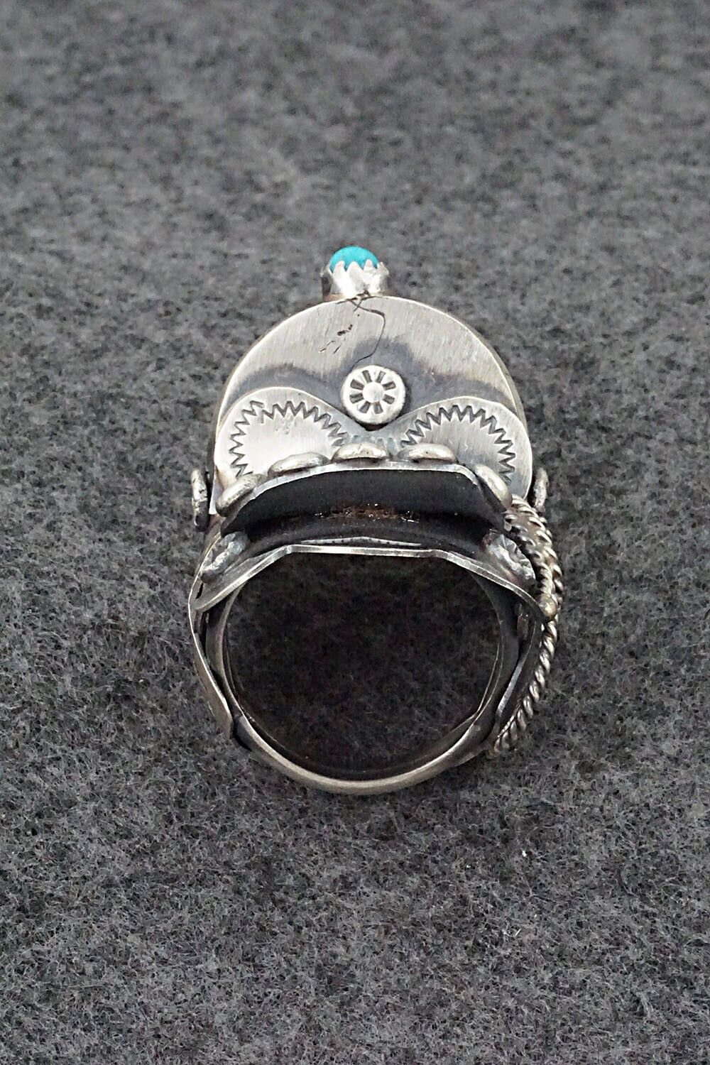 Turquoise and Sterling Silver Ring - Tim Yazzie - Size 9.25