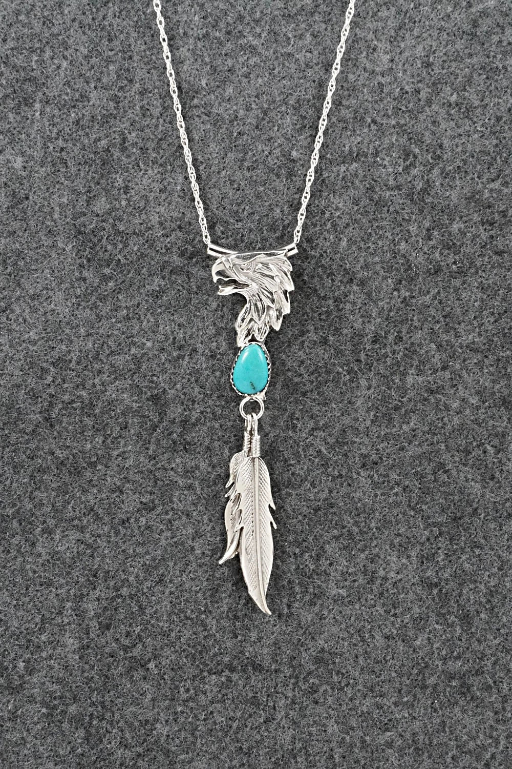 Turquoise & Sterling Silver Necklace - Genevieve Francisco