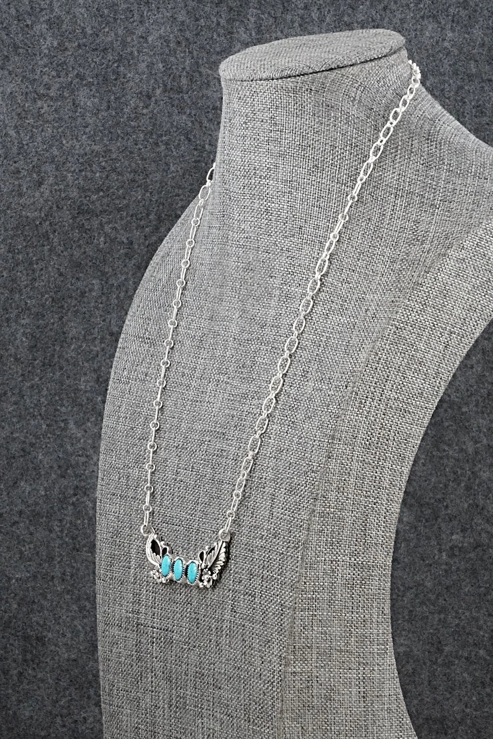 Turquoise & Sterling Silver Necklace - Gwendolyn Burnside