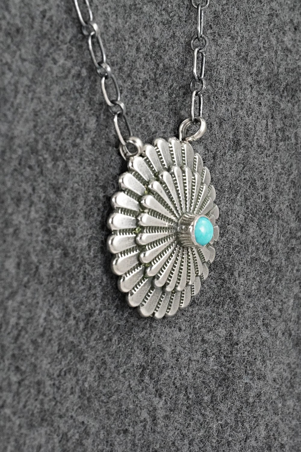 Turquoise & Sterling Silver Necklace - Sheldon Mariano