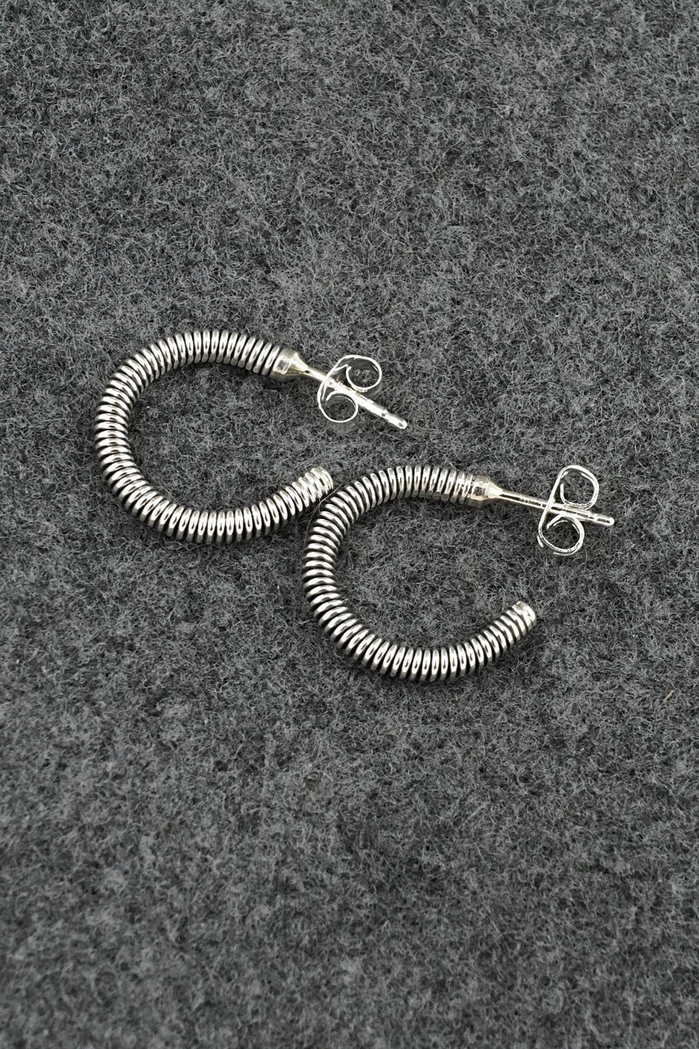 Sterling Silver Hoop Earrings - Elaine Tahe