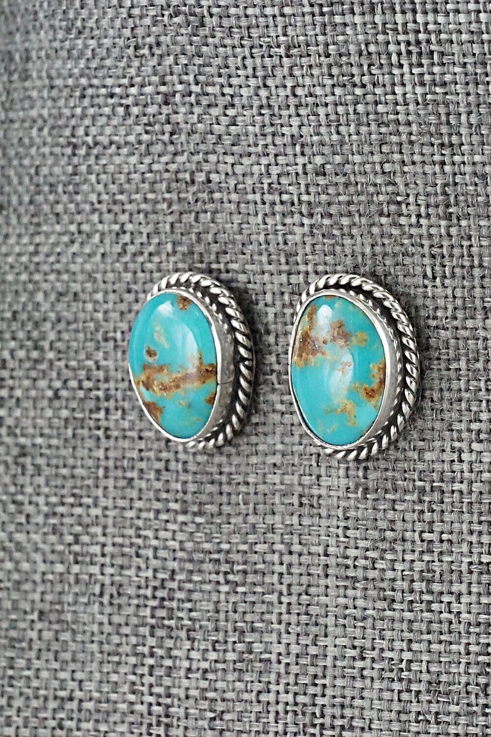 Turquoise & Sterling Silver Earrings - Marco Begaye