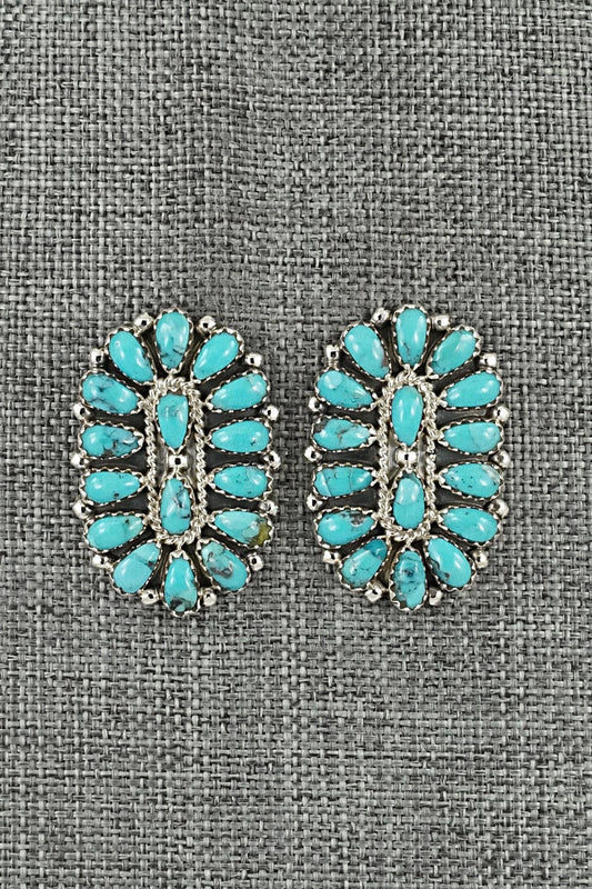 Turquoise & Sterling Silver Earrings - Gerald Mitchell
