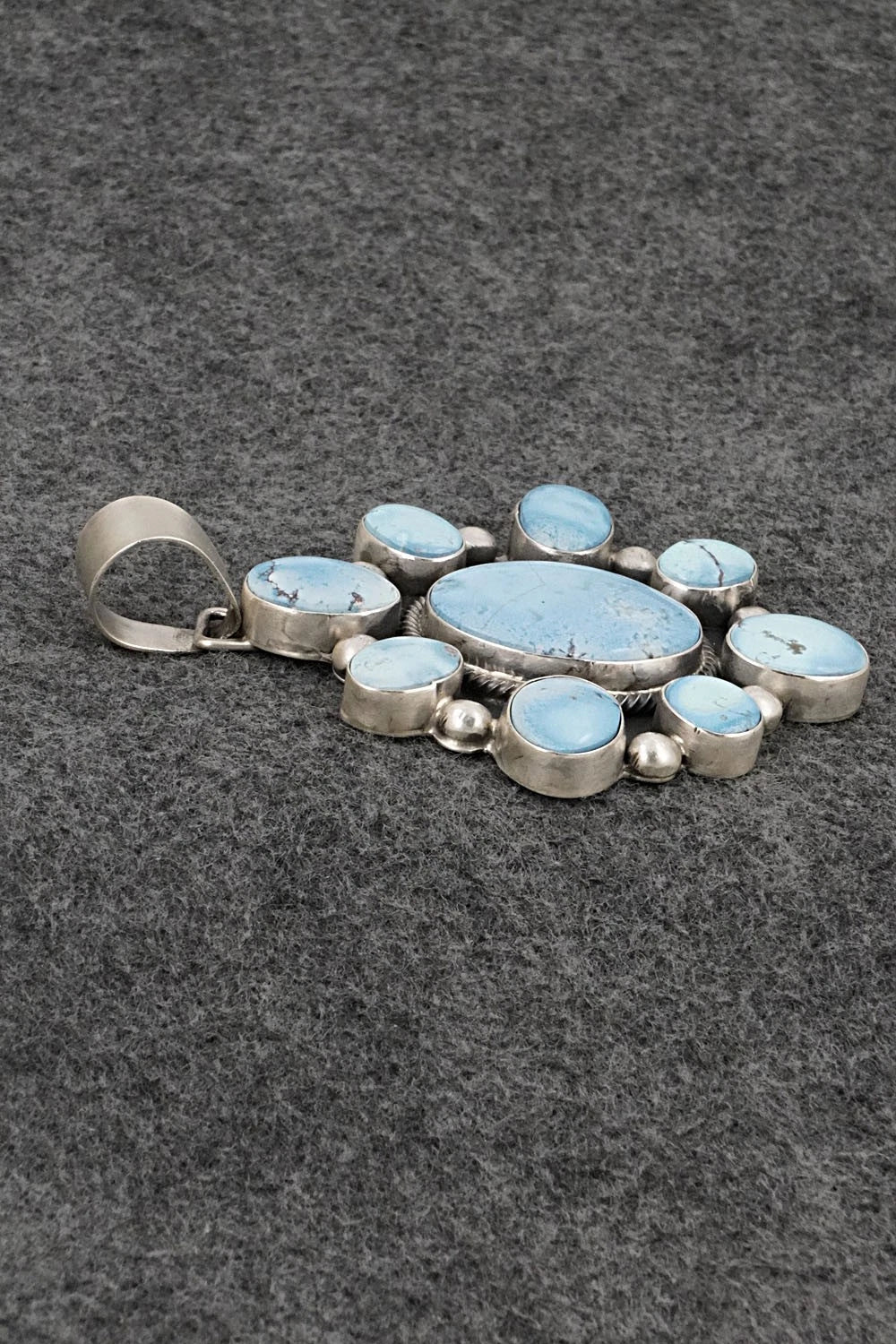 Turquoise & Sterling Silver Pendant and Earrings Set - Bobby Johnson