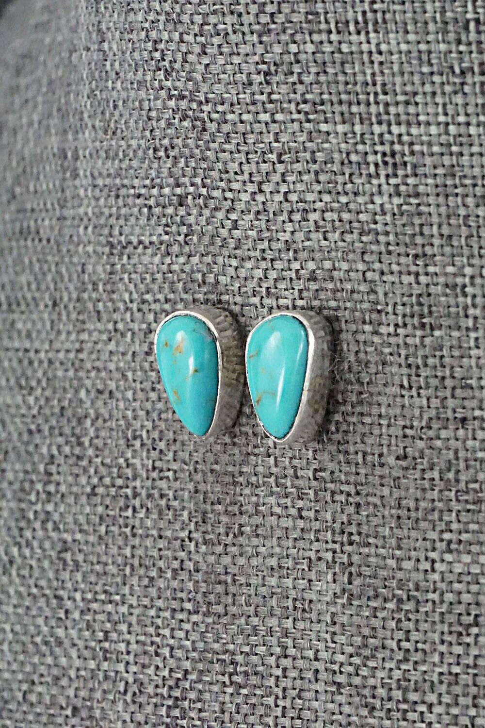 Turquoise & Sterling Silver Earrings - Marco Begaye