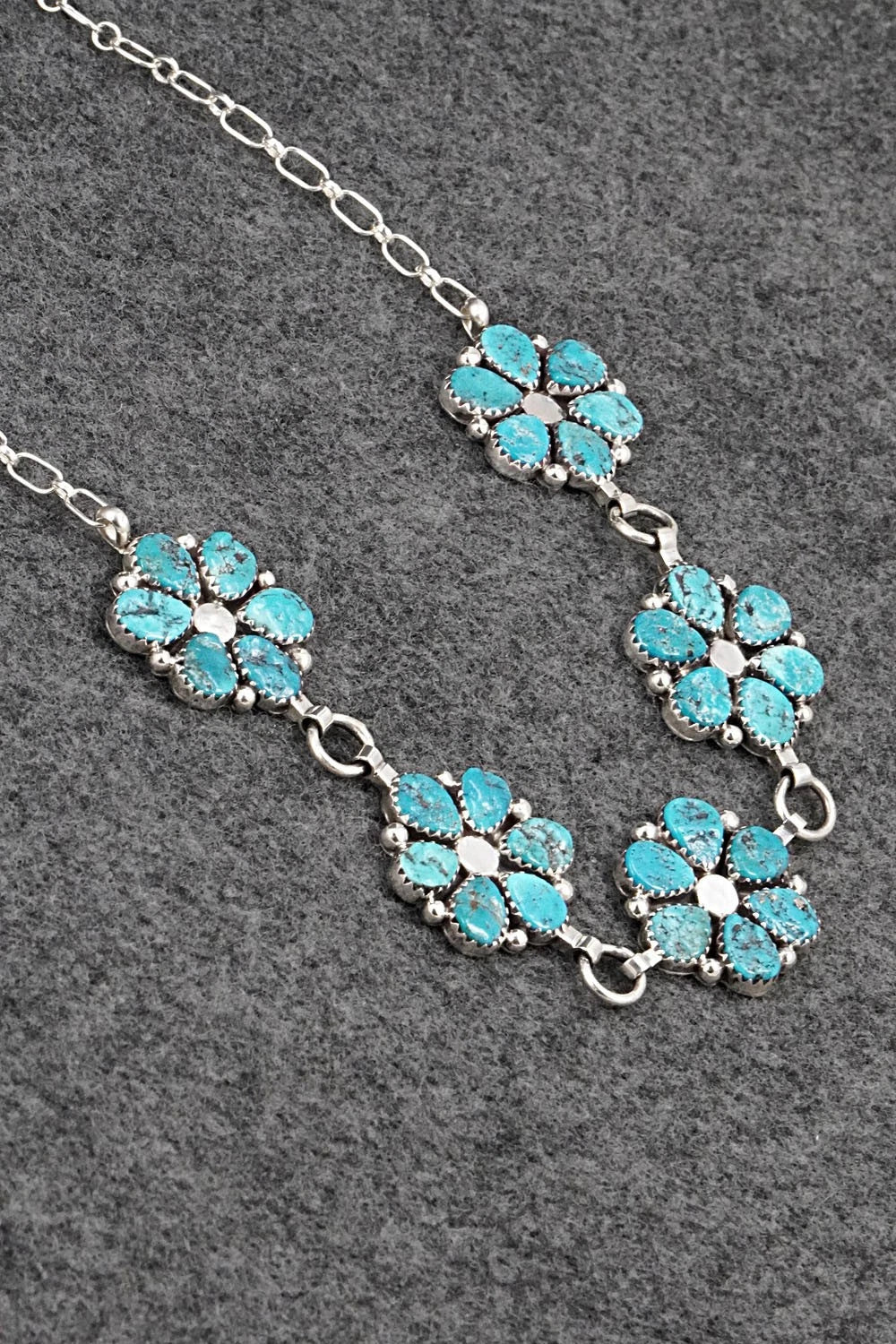 Turquoise & Sterling Silver Necklace - Anthony Brown