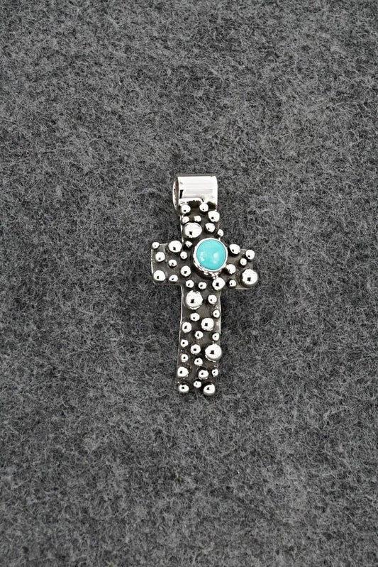 Turquoise & Sterling Silver Pendant - Akee Douglas