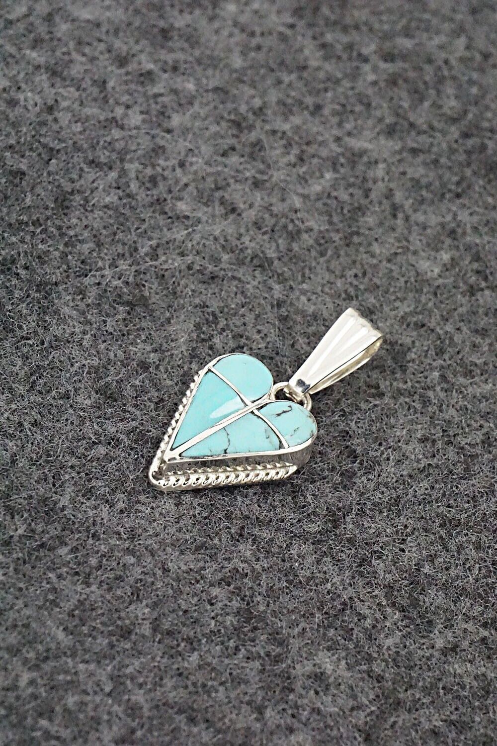 Turquoise & Sterling Silver Pendant - Velda Nastacio