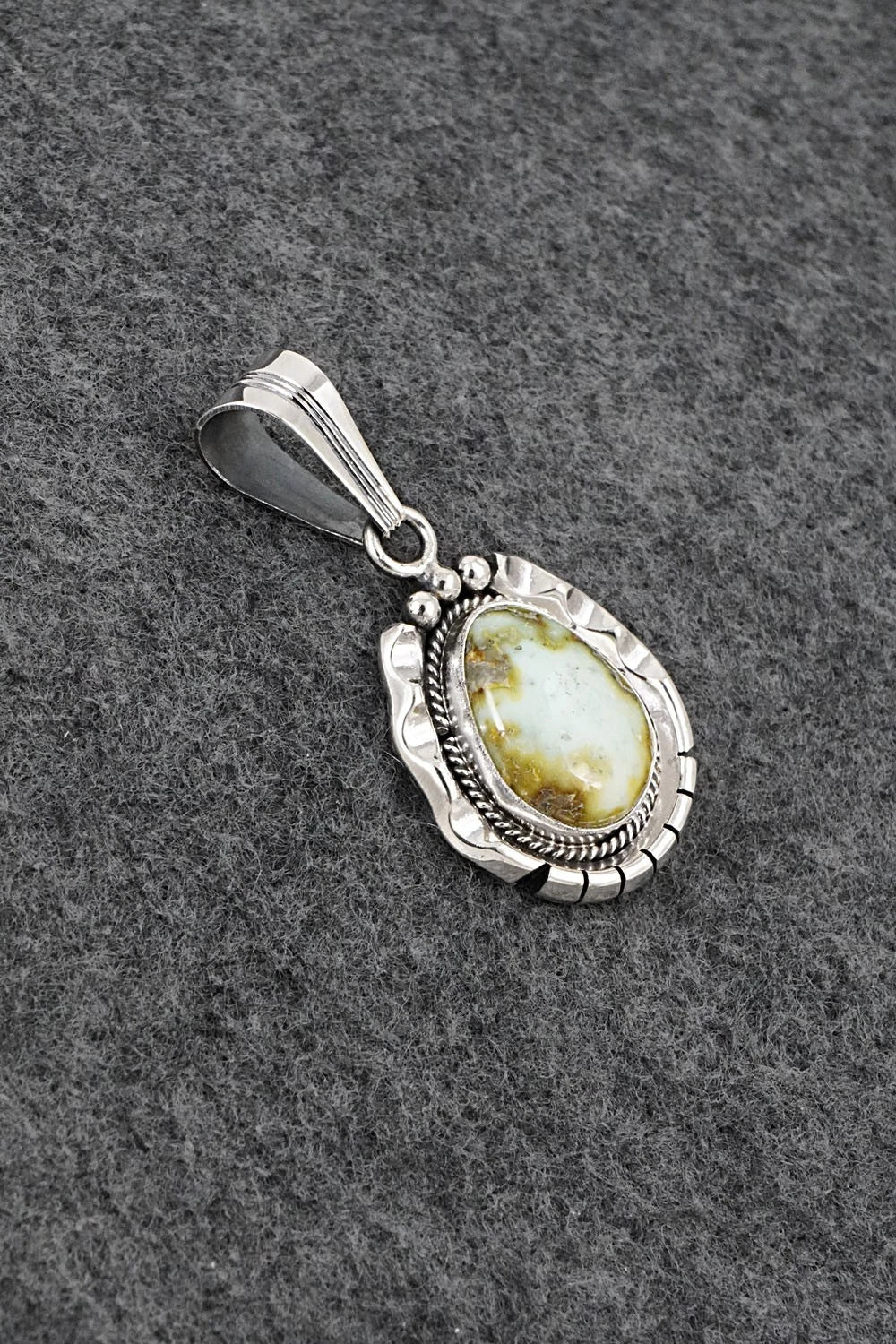 Variscite & Sterling Silver Pendant - Samuel Yellowhair