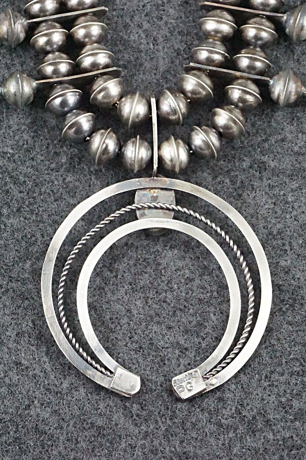 Turquoise & Sterling Silver Squash Blossom Set - Phil Garcia